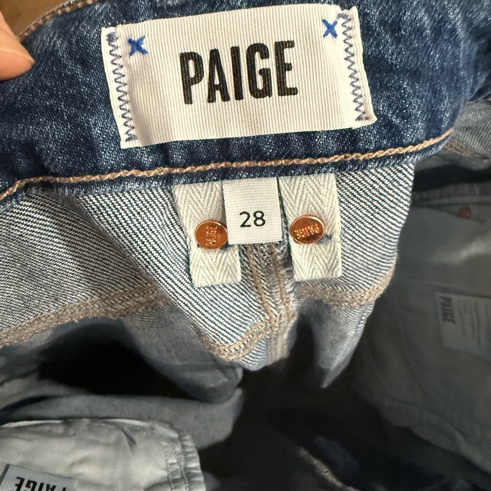 NWT Paige Anessa Wide leg cropped in Alana undone hem Size 28 - Picture 6 of 8